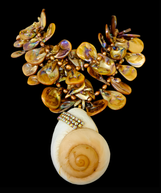 Abalone & Shell Pendant - Oceanic Couture Neck Candy