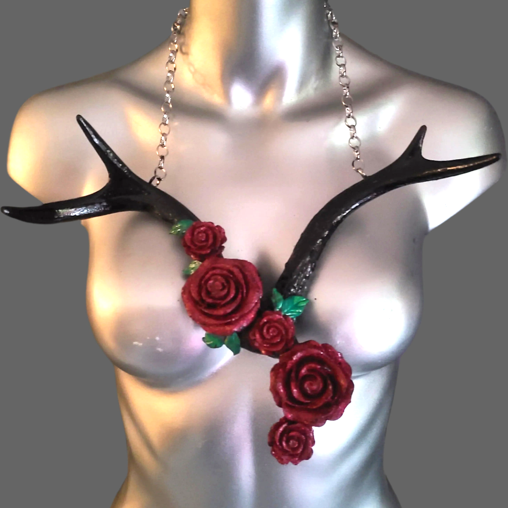 Avant Garde Antler & Roses Chest Piece