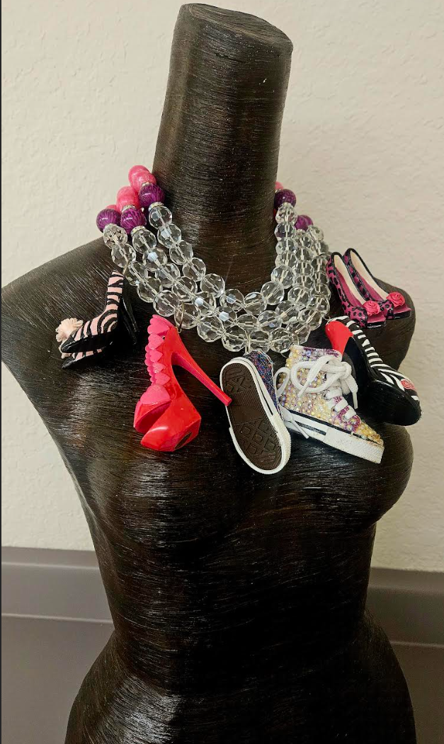 Wild Sneaker & Stiletto Shoe Statement Necklace - Editor Photoshoot