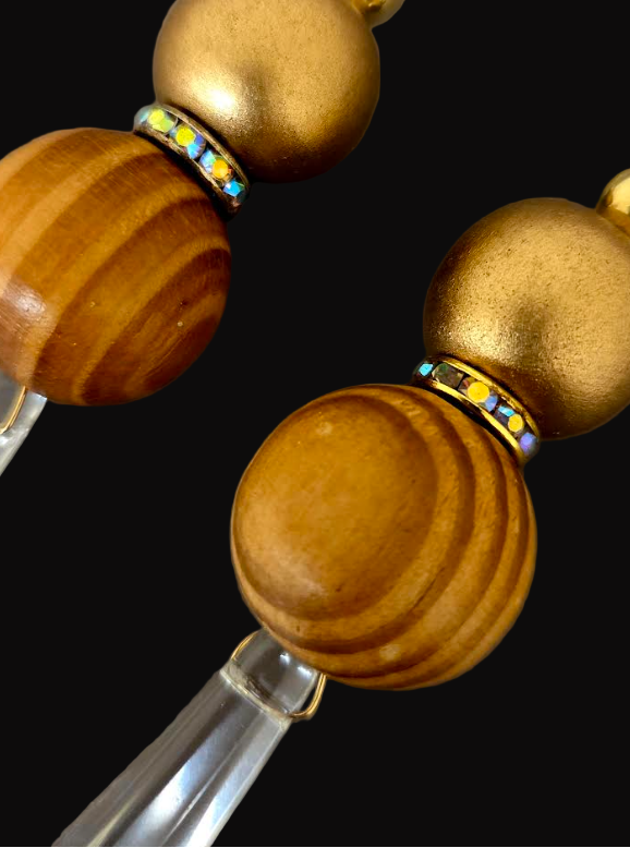 Avant Garde Shoulder Duster Pierced Earrings With Chandelier Crystals