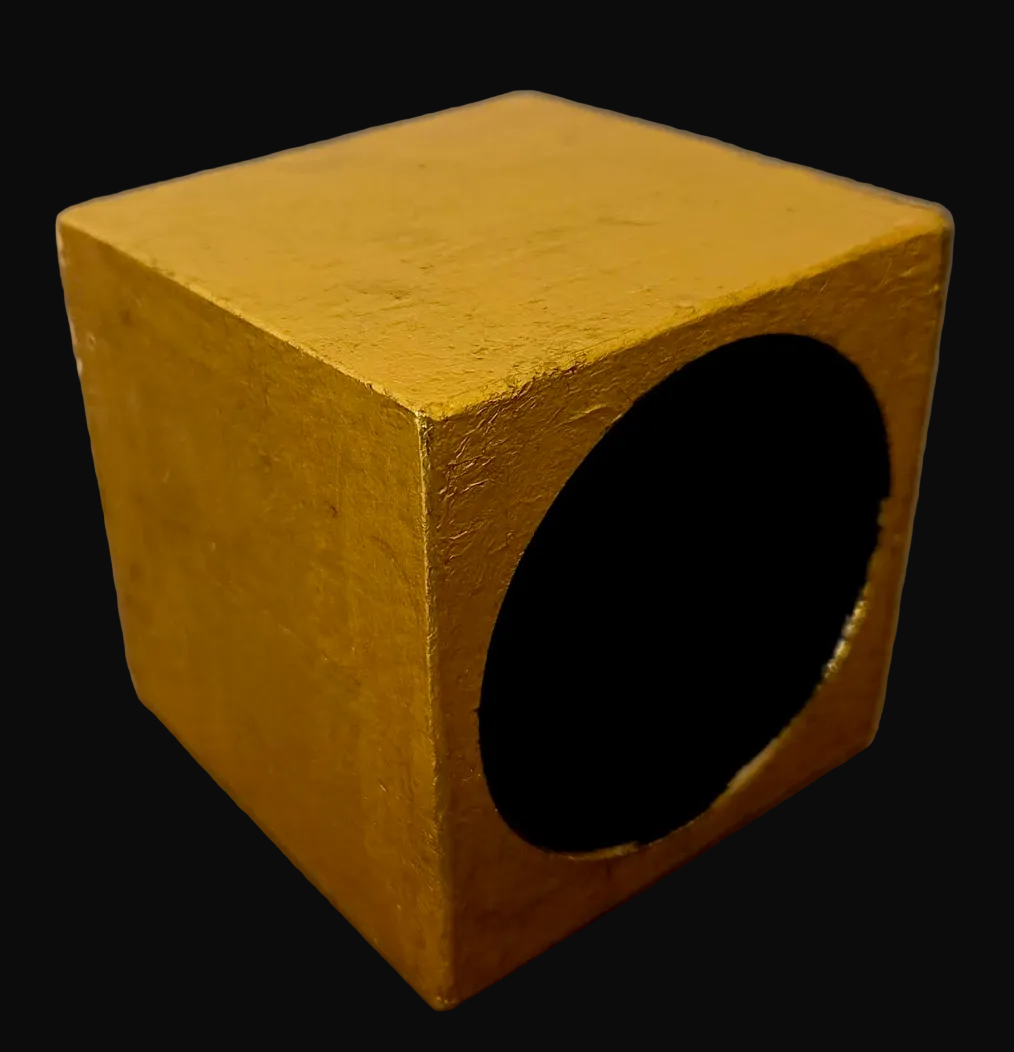 XL Metallic Gold Leaf Cube Statement Cuff for PLUS Women - MONIES Style