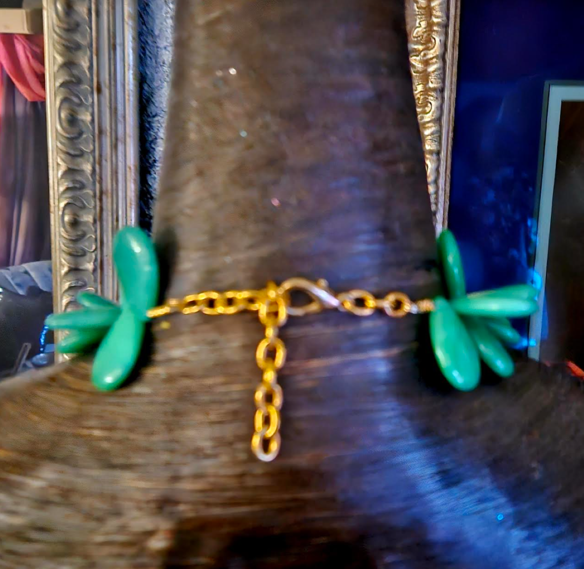 Ammonite Fossil & Emerald Agate Necklace – Earthy High End Glamour