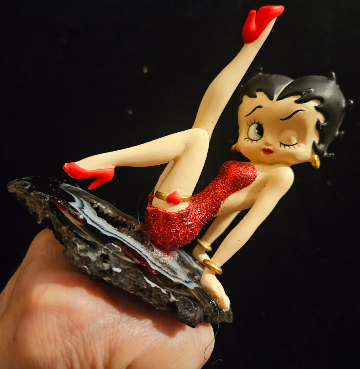 Betty Boop Adjustable Statement Ring - Whimsical Femme Fatale Couture