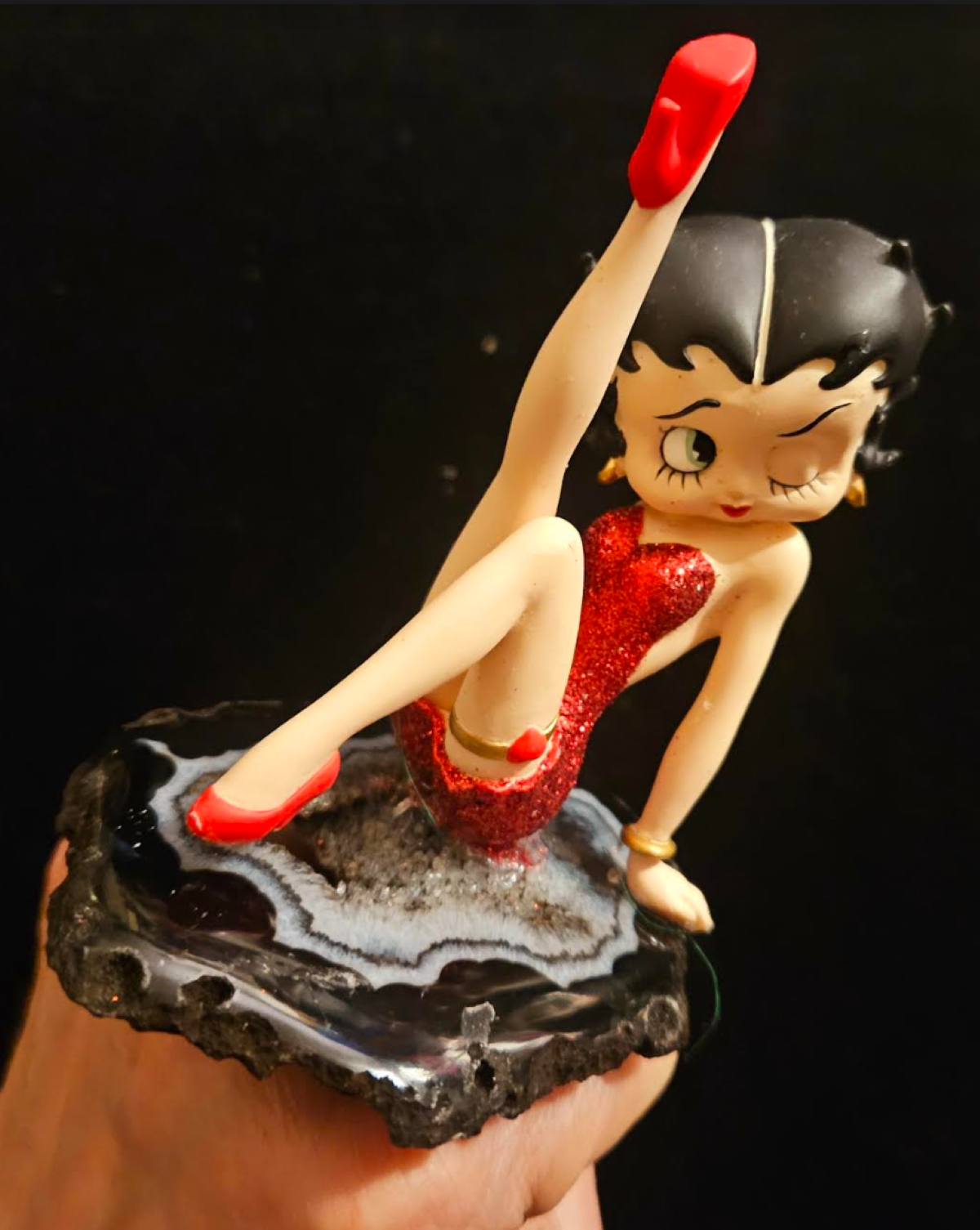 Betty Boop Adjustable Statement Ring - Whimsical Femme Fatale Couture