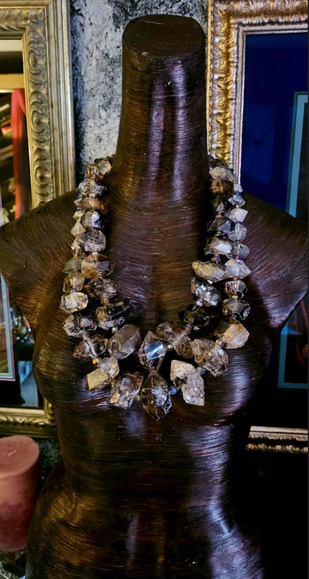 Double Terminated Quartz Statement Necklace - High Society Accessory