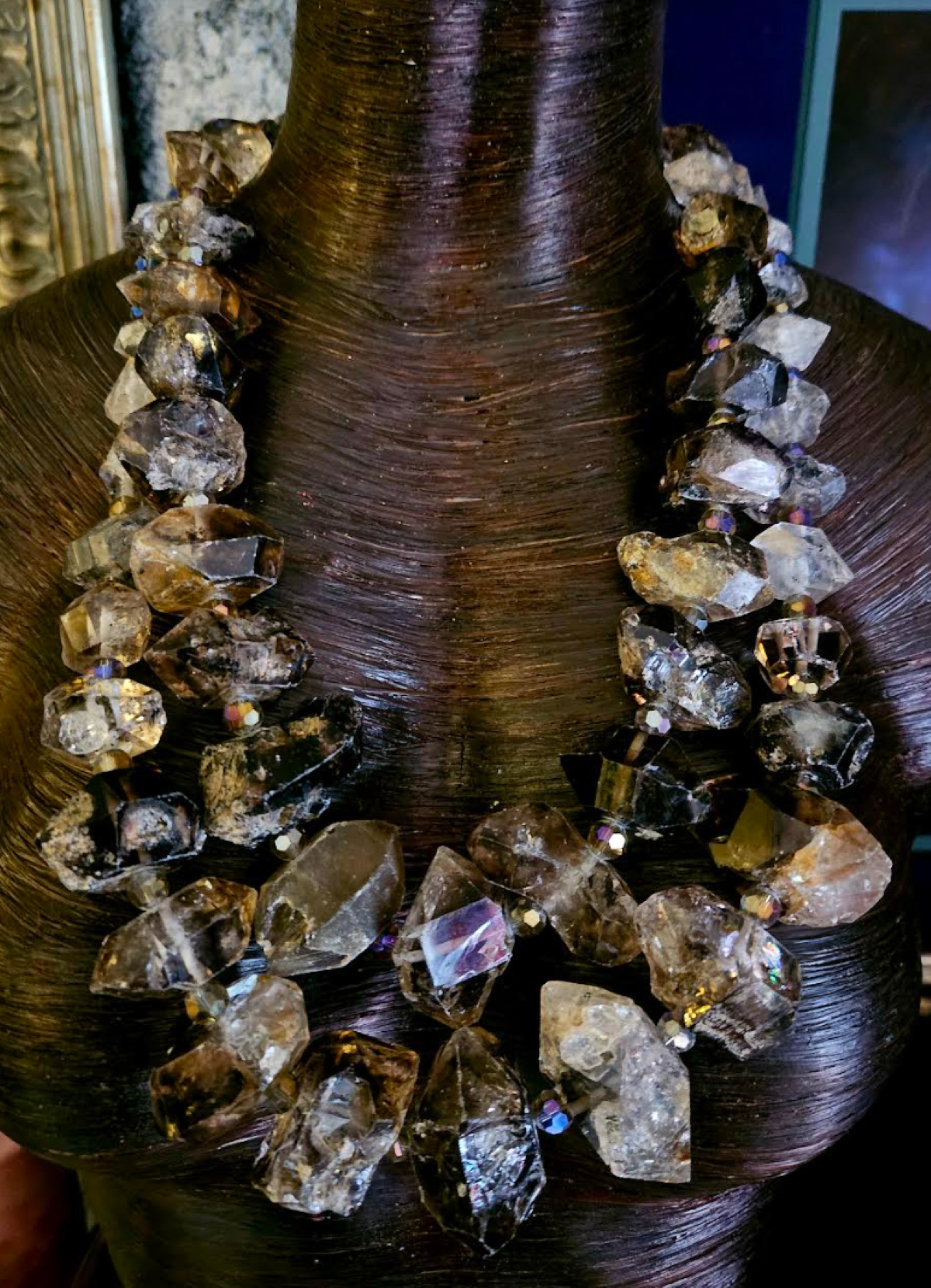 Double Terminated Quartz Statement Necklace - High Society Accessory