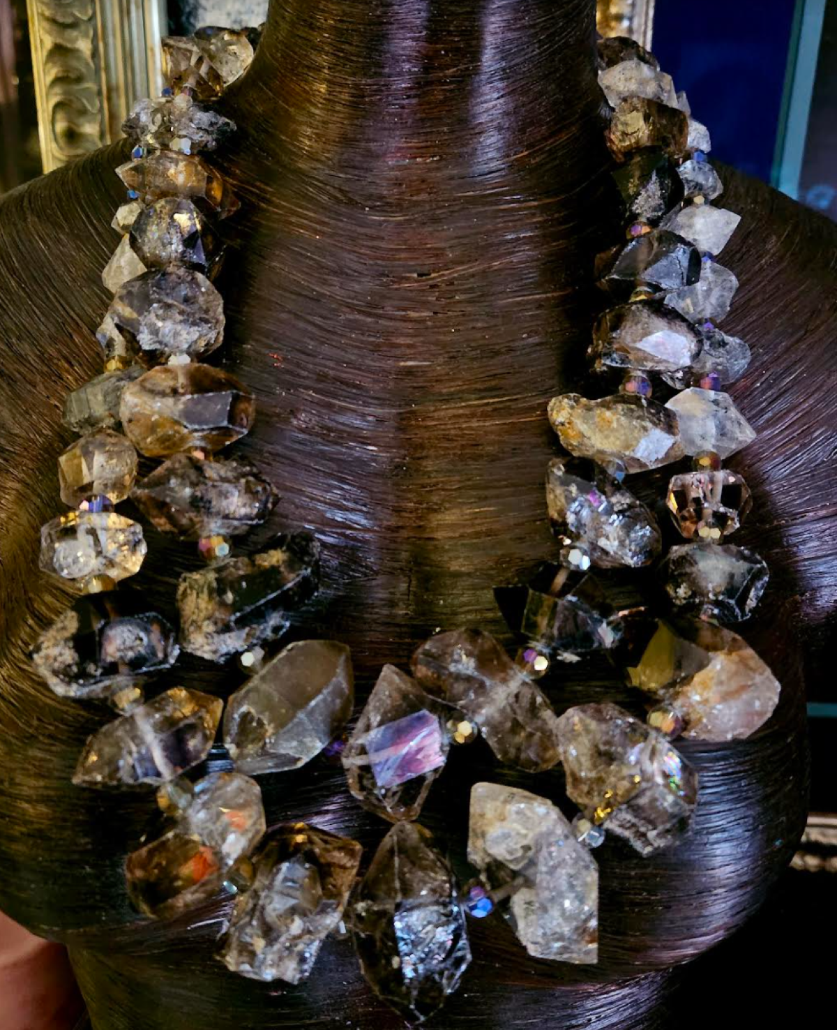 Double Terminated Quartz Statement Necklace - High Society Accessory