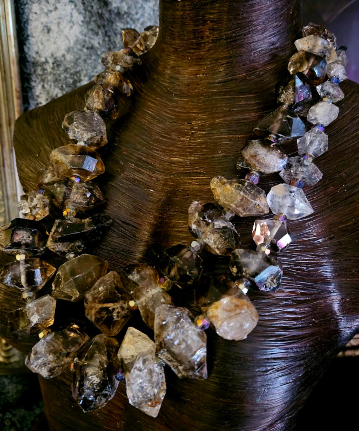 Double Terminated Quartz Statement Necklace - High Society Accessory