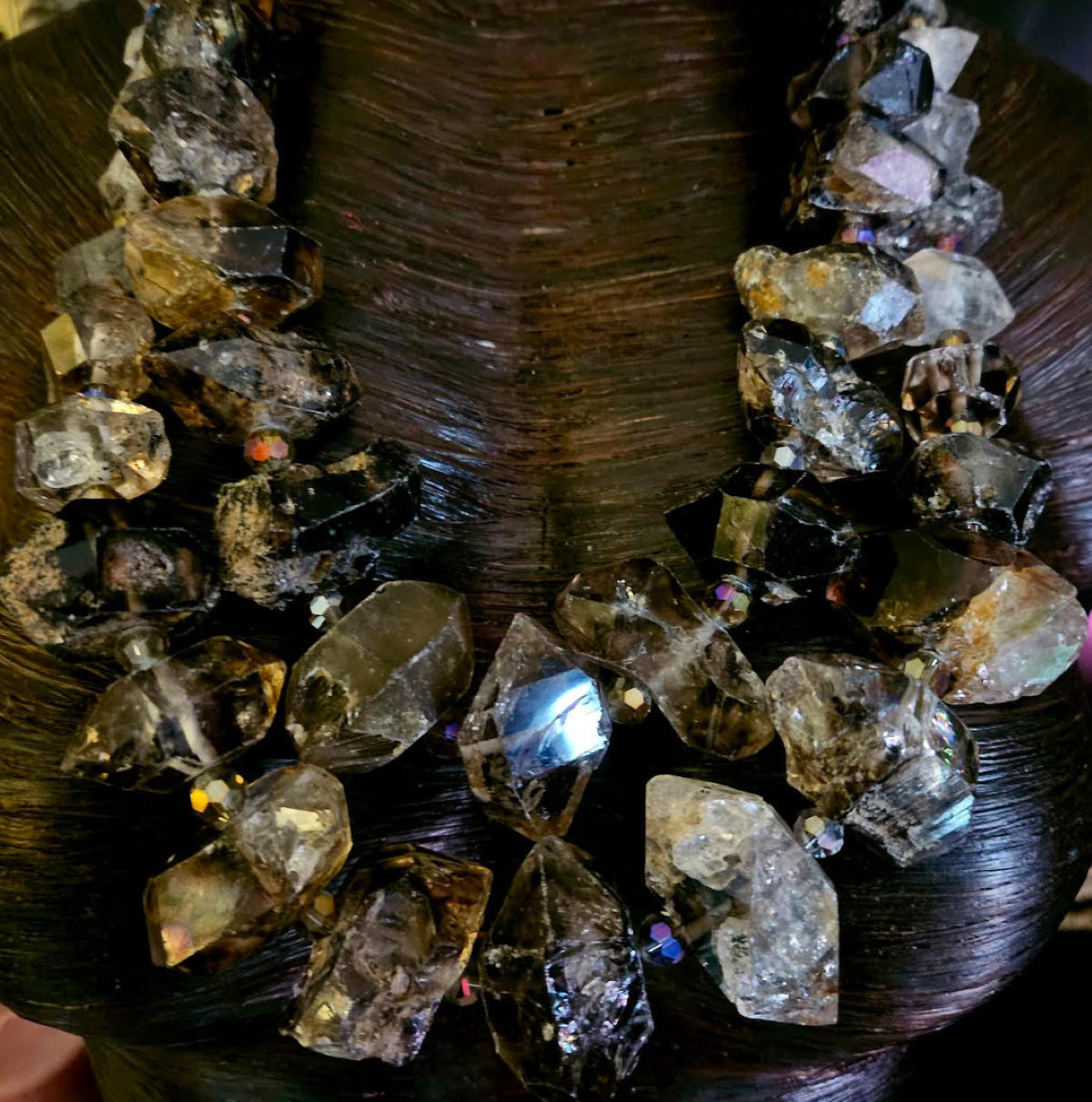 Double Terminated Quartz Statement Necklace - High Society Accessory