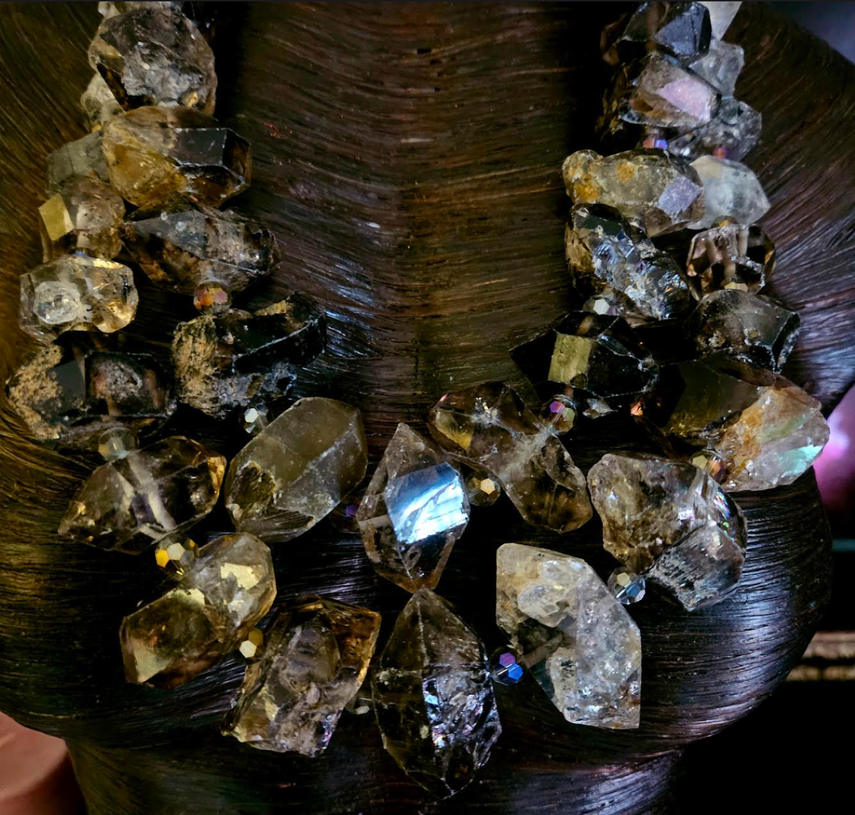 Double Terminated Quartz Statement Necklace - High Society Accessory