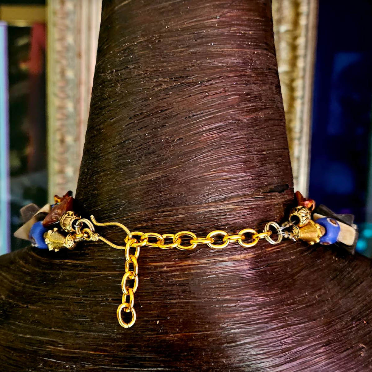 Mixed Media Earthy 2-Strand Statement Luxury Necklace - Rustic Unisex