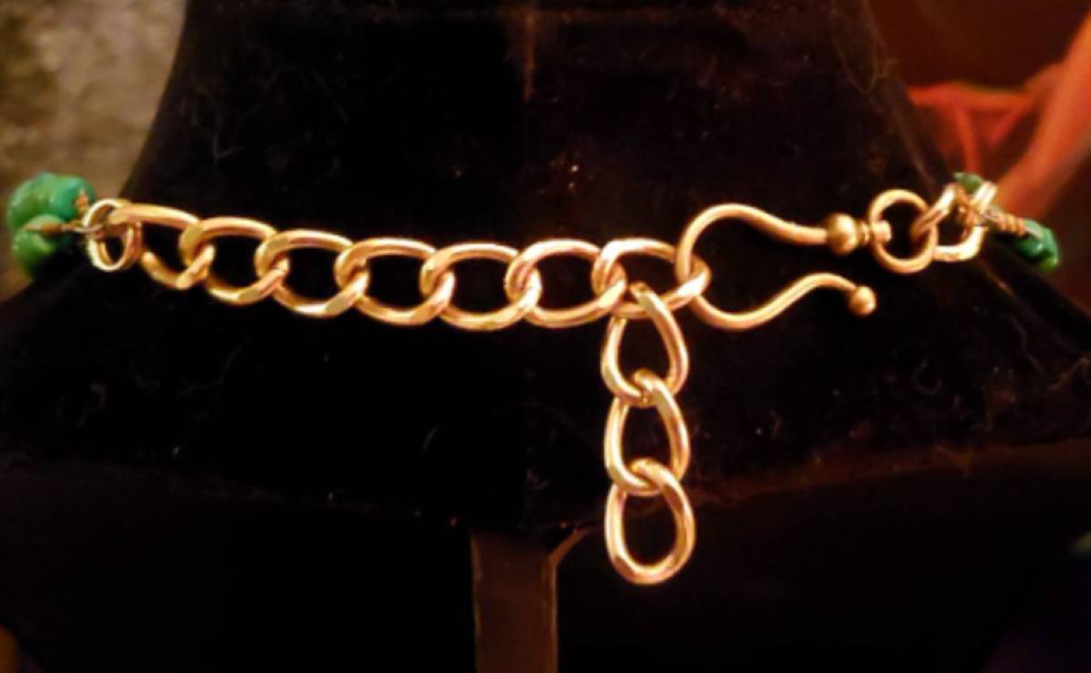 Double Brass Tibetan Seahorse & Gemstone Chest Piece Unisex Orang