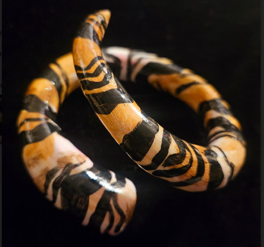 Animal Print Safari Sculpted Snake Statement Cuff - Fashion Assassin