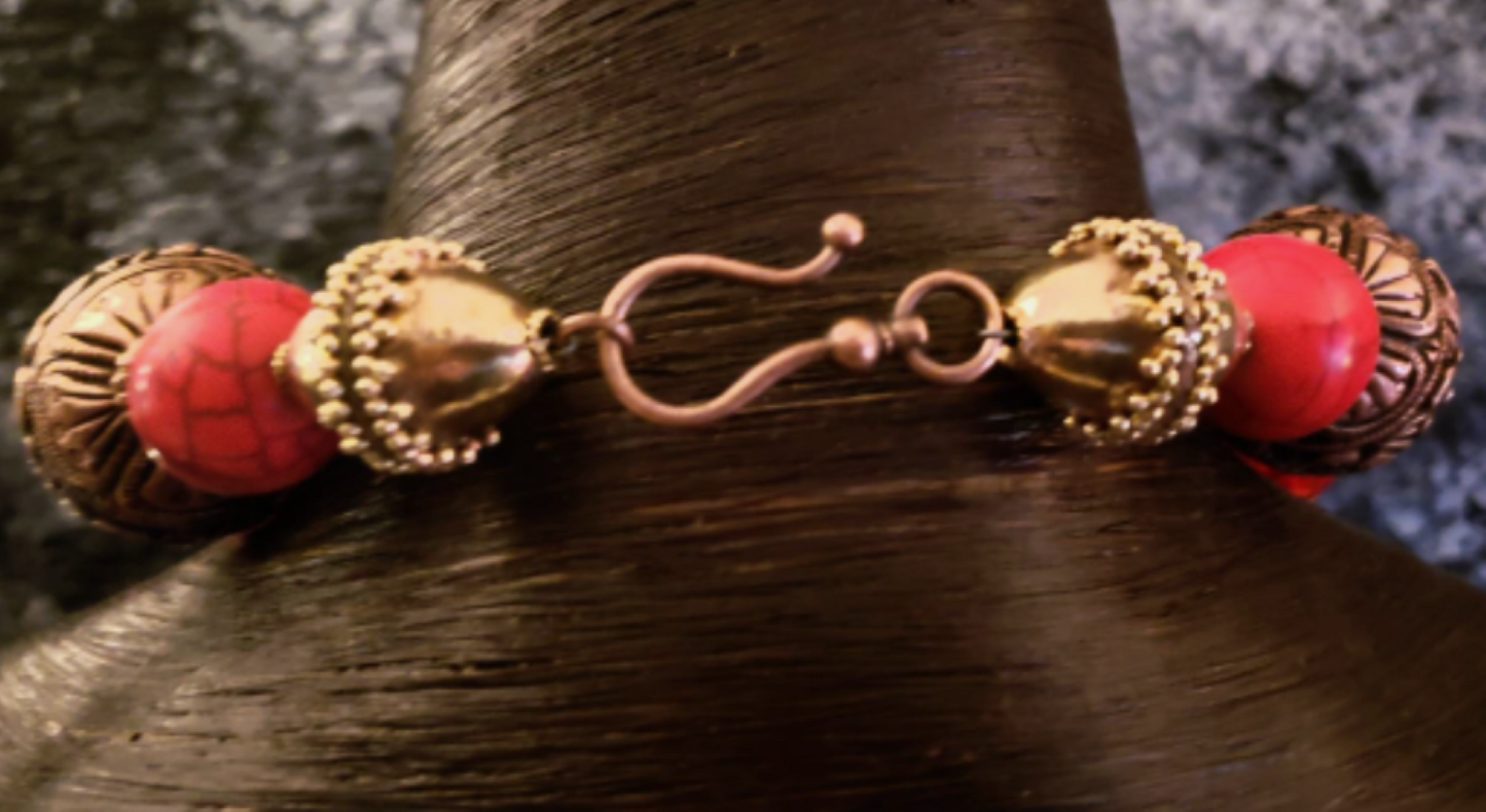 Rare Java Jatim Majapahit Millefiori Focal Beaded Statement Choker