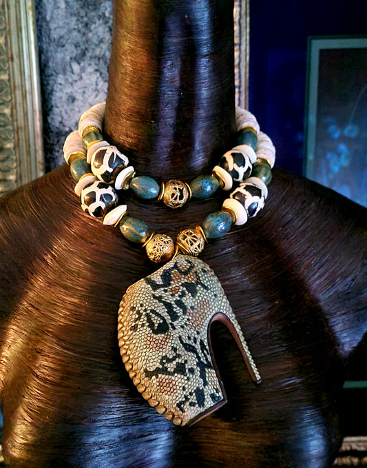 Savage Beauty Alexander McQueen Armadillo Shoe Necklace