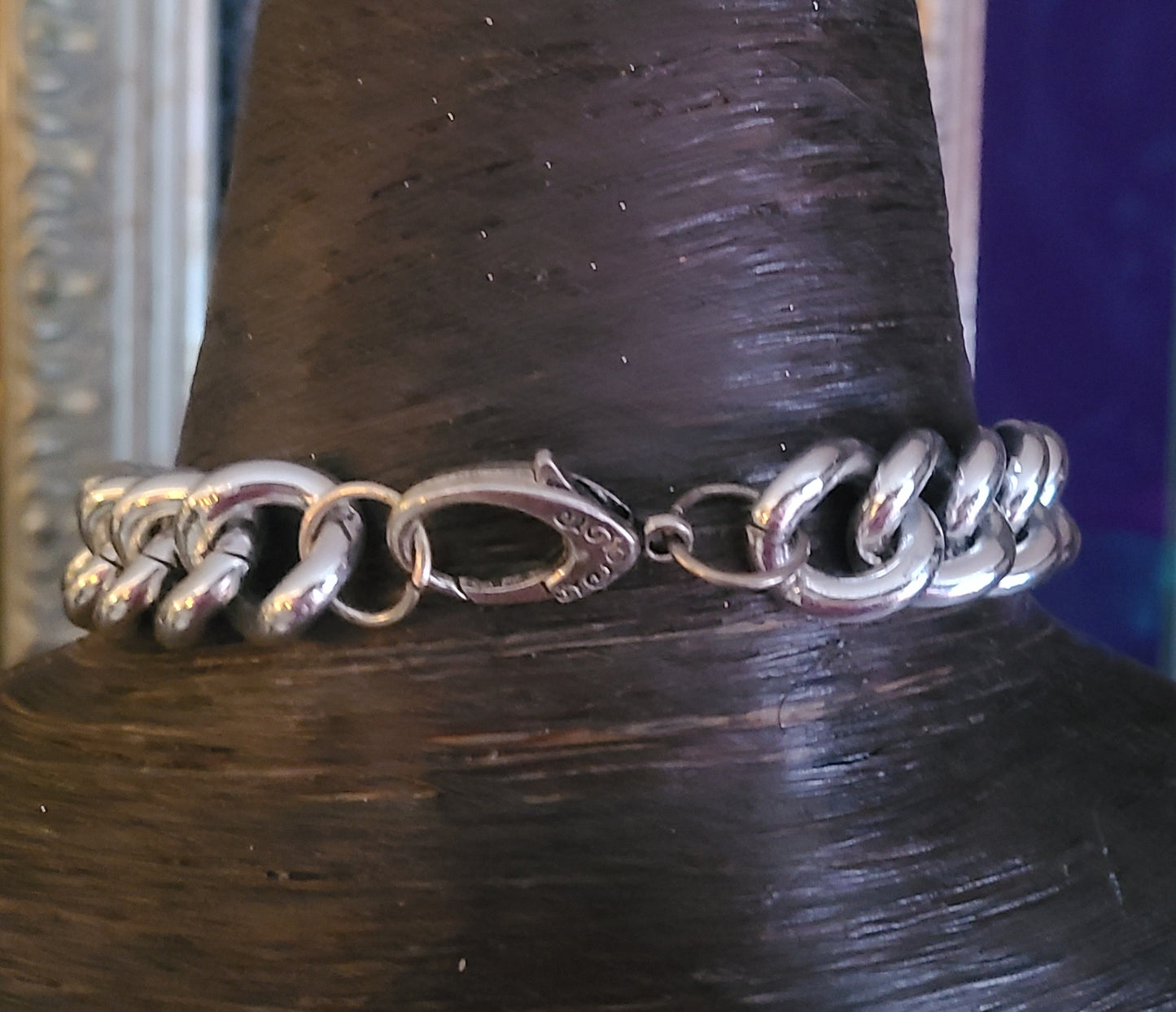 Ruby Red Aura Quartz & Rhinestone Gemstone Pendant With Bold Chain