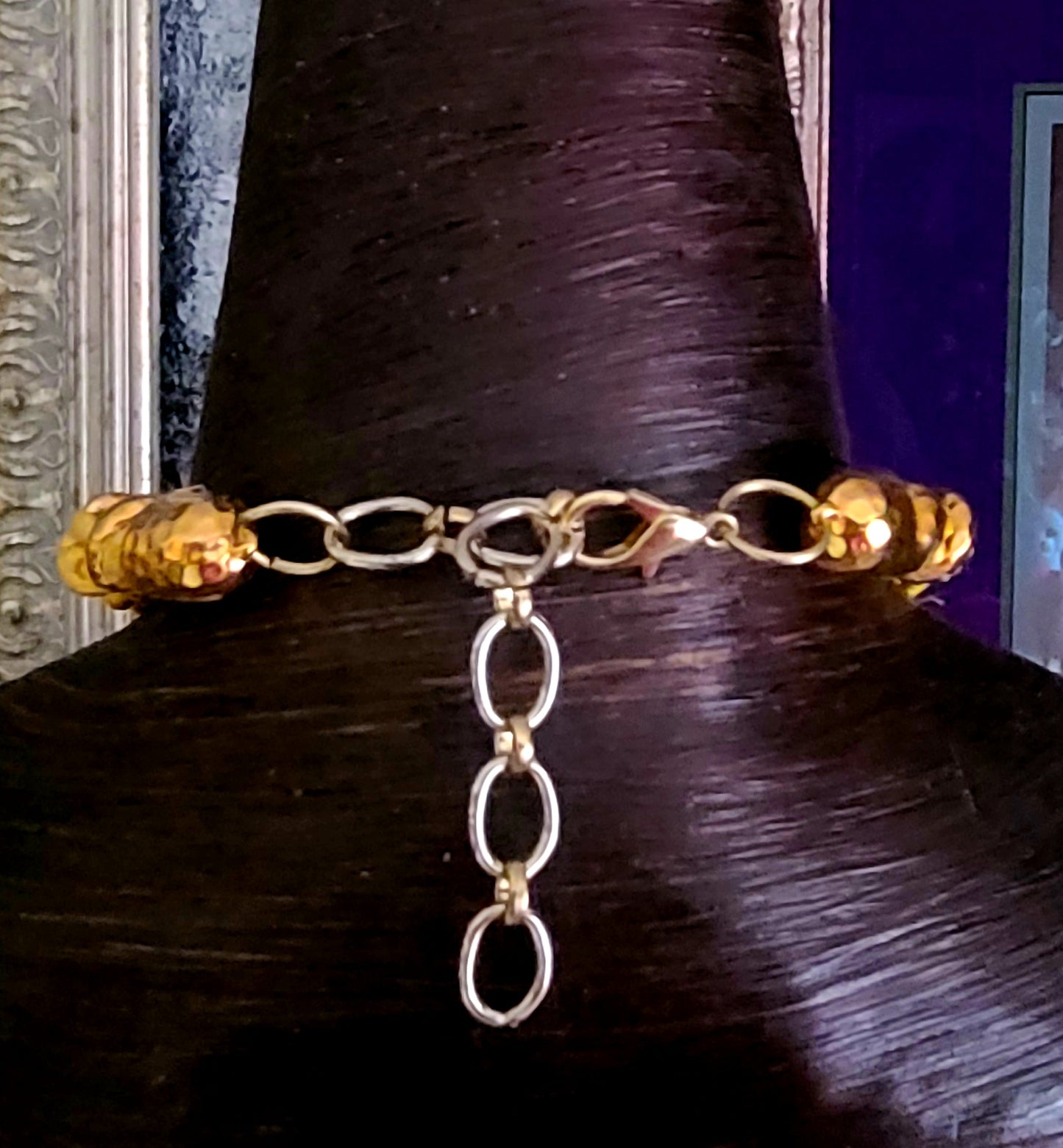 Hot Pink & Orange Rough Crystal Quartz Sculpted Pendant - Satin Cord