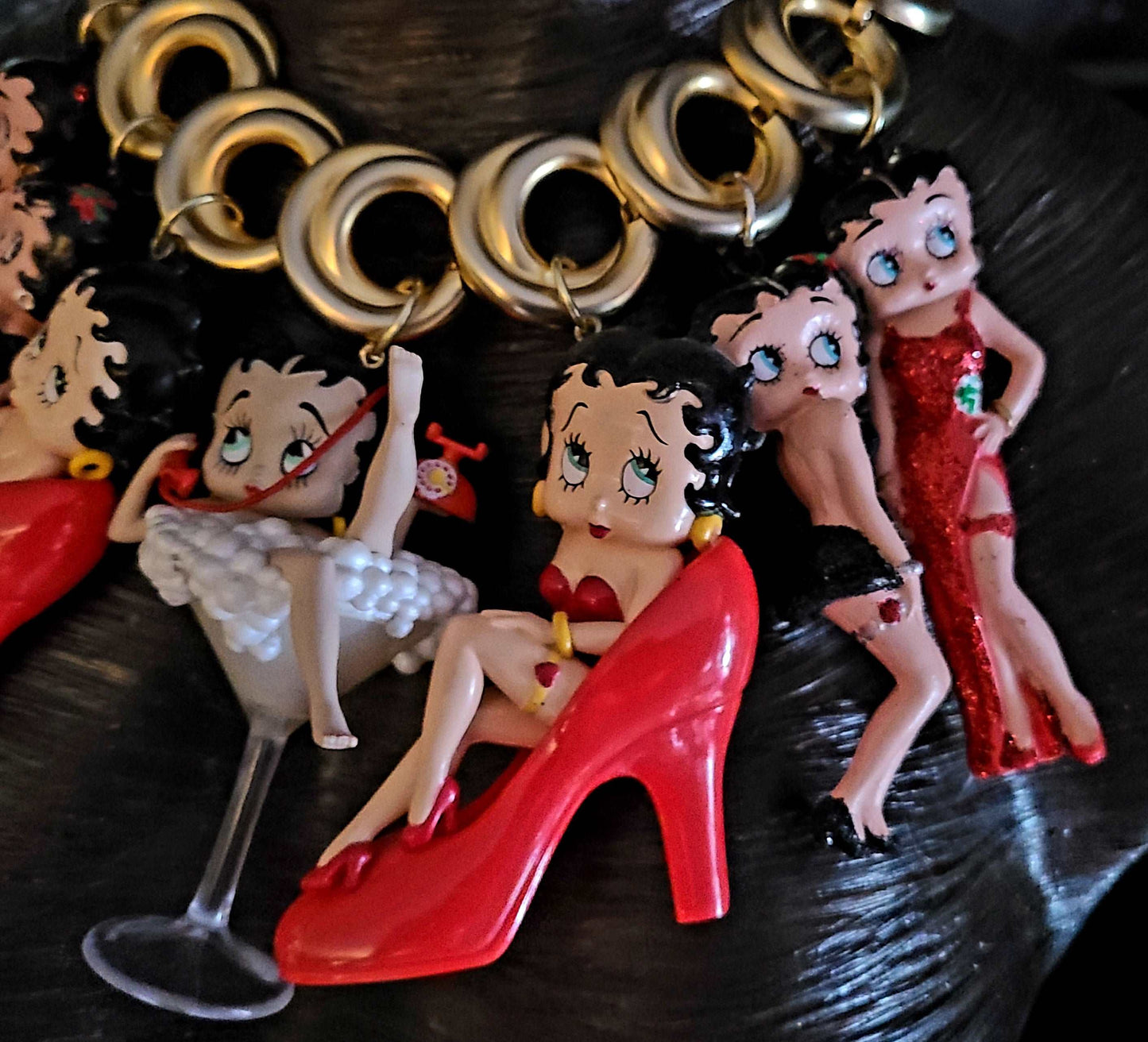 Betty Boop Figurine Eccentric Statement Necklace for Women