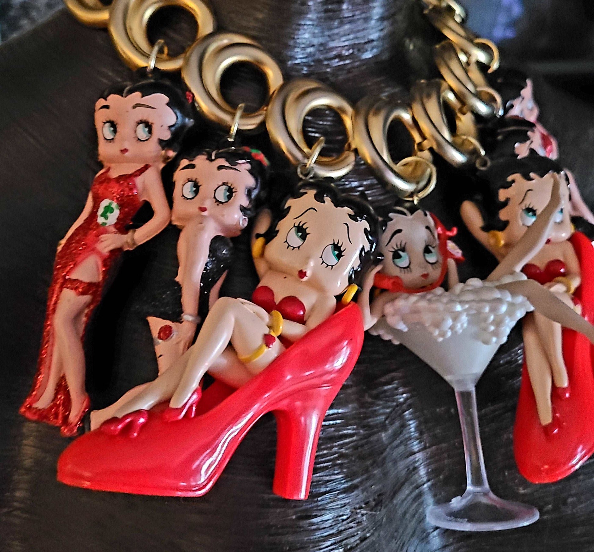 Betty Boop Figurine Eccentric Statement Necklace for Women