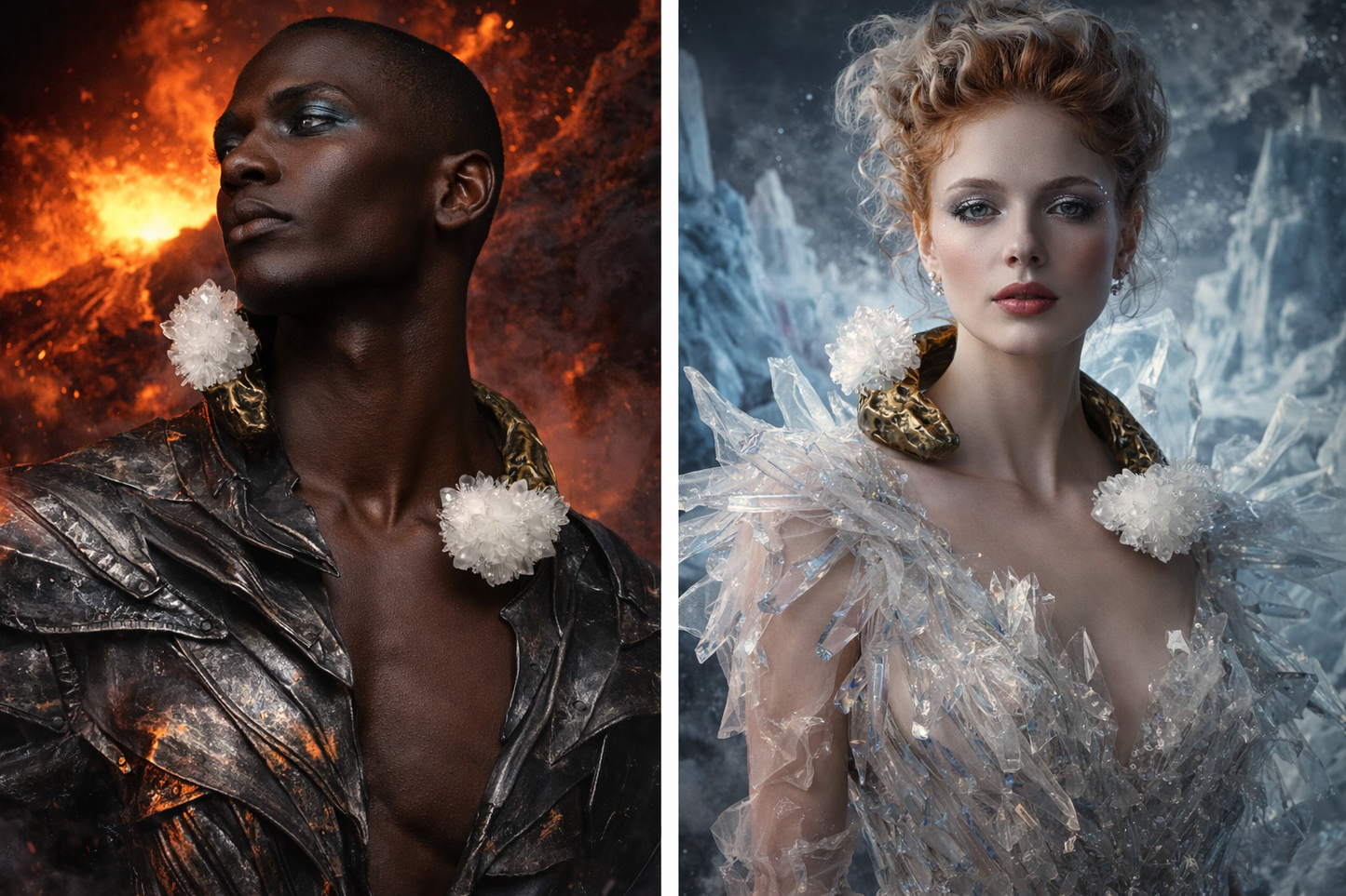 Rough Quartz Sculpted Torc - Avant Garde Statement