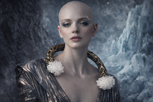 Rough Quartz Sculpted Torc - Avant Garde Statement