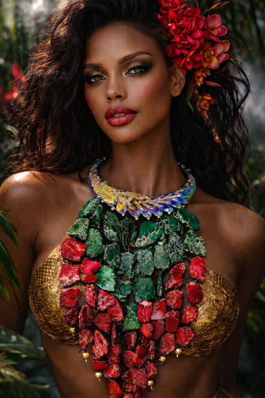 Slab Waterfall Torc Necklace - Red Carpet Stylist Couture