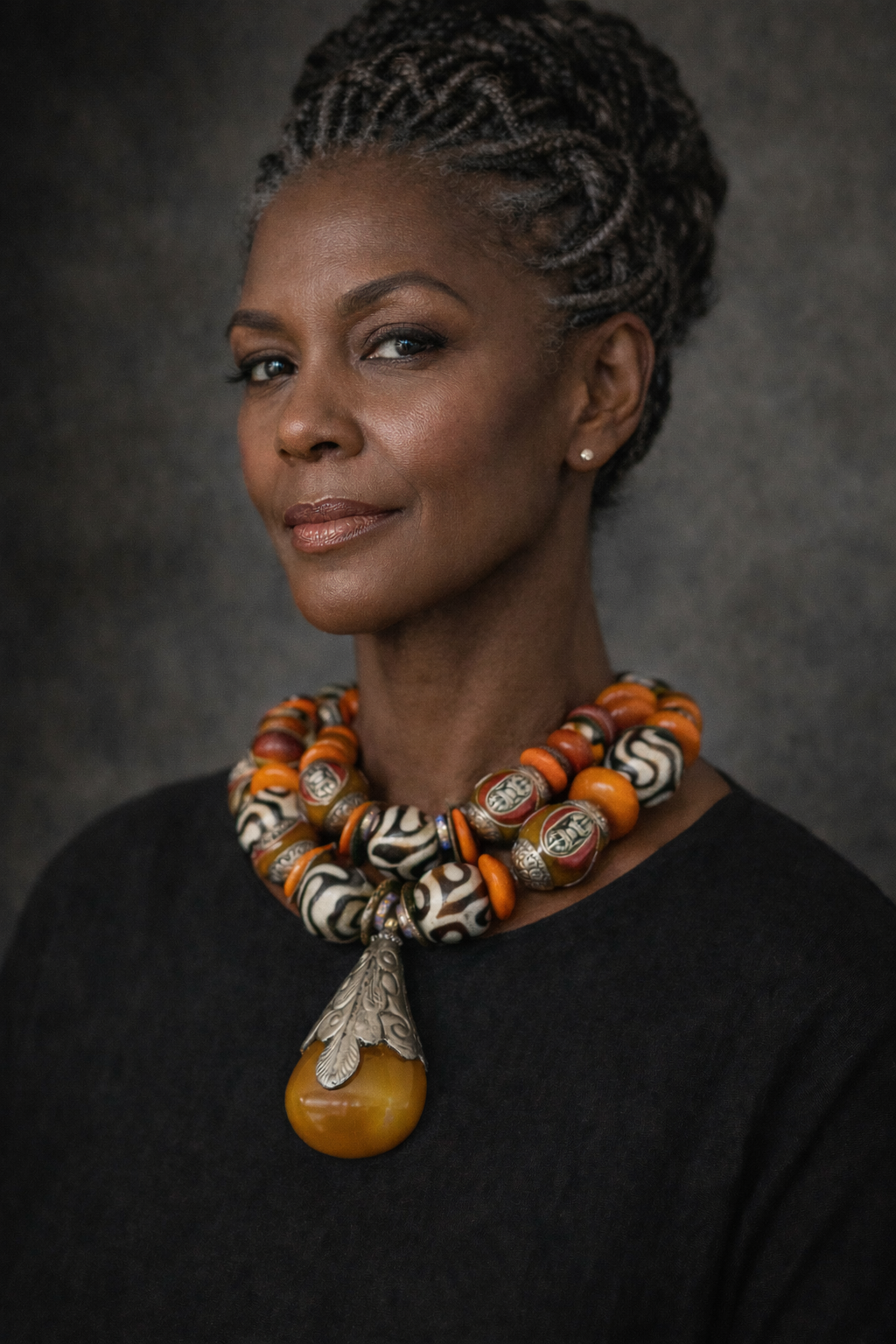 Tibetan African Ethnic Exotic Beaded Statement Necklace