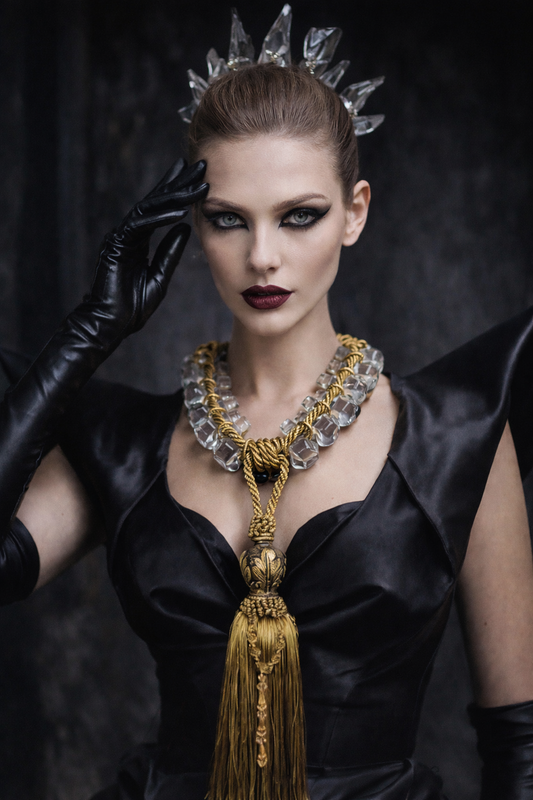 Haute Couture High Art Cruet & Tassle Chest Piece - Fashion Photoshoot