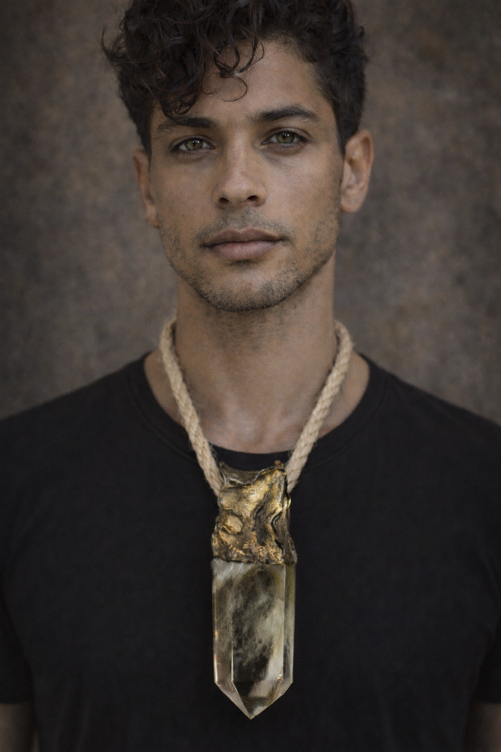 Smoky Citrine Phantom Quartz Pendant - Unisex Boho