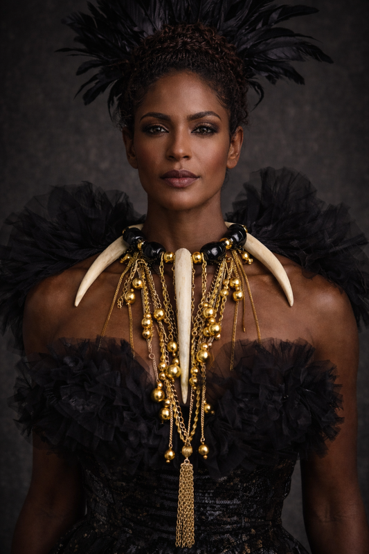 Runway Ready Avant Garde Necklace - One Of A Kind Couture Chest Piece