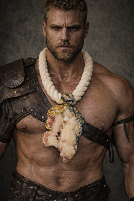 Men's XL Apophyllite Behemoth Statement Chest Piece - OOAK