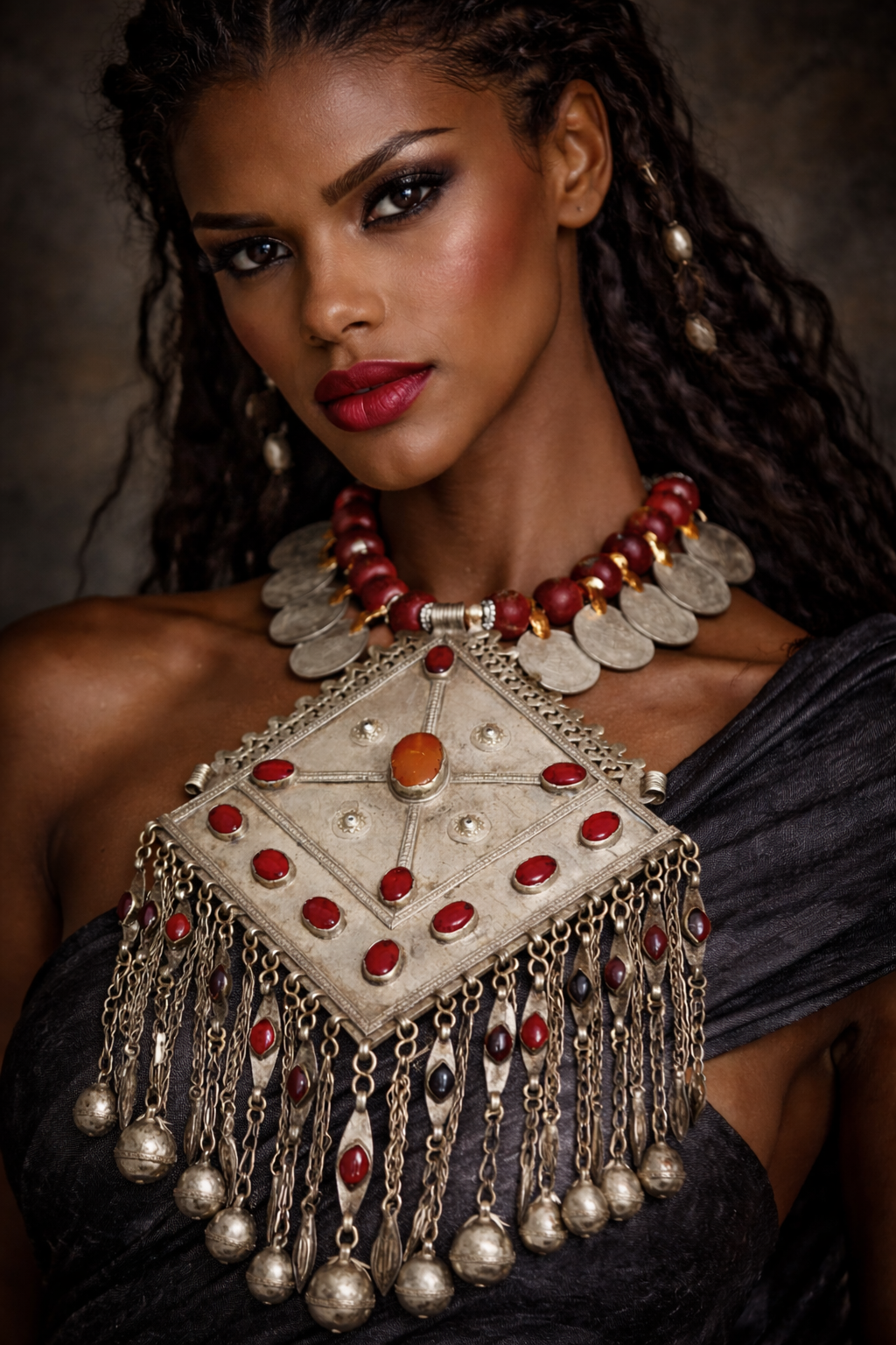 Rare Exotic Tribal Breastplate Statement Pendant - Showstopper Piece