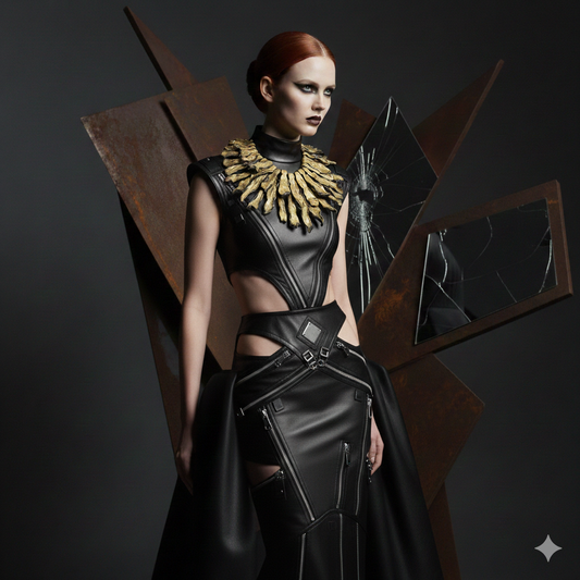 Sculpted Avant Garde Statement Collar - MONIES Style