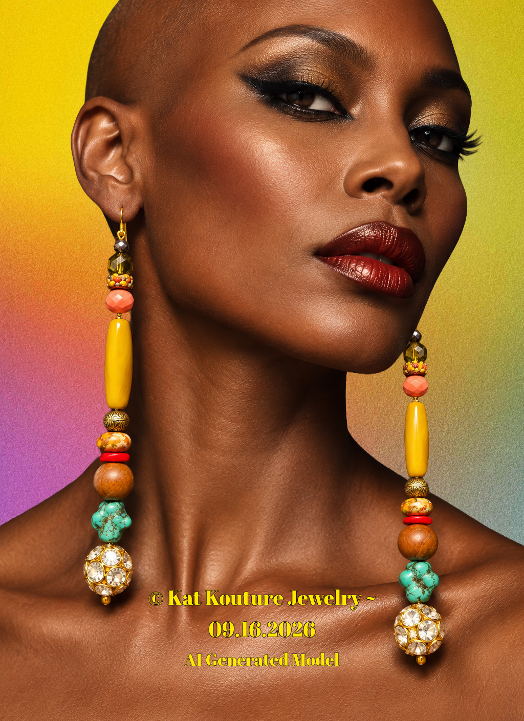 Extremely Long Gemstone Beaded Shoulder Duster Pierced Earrings