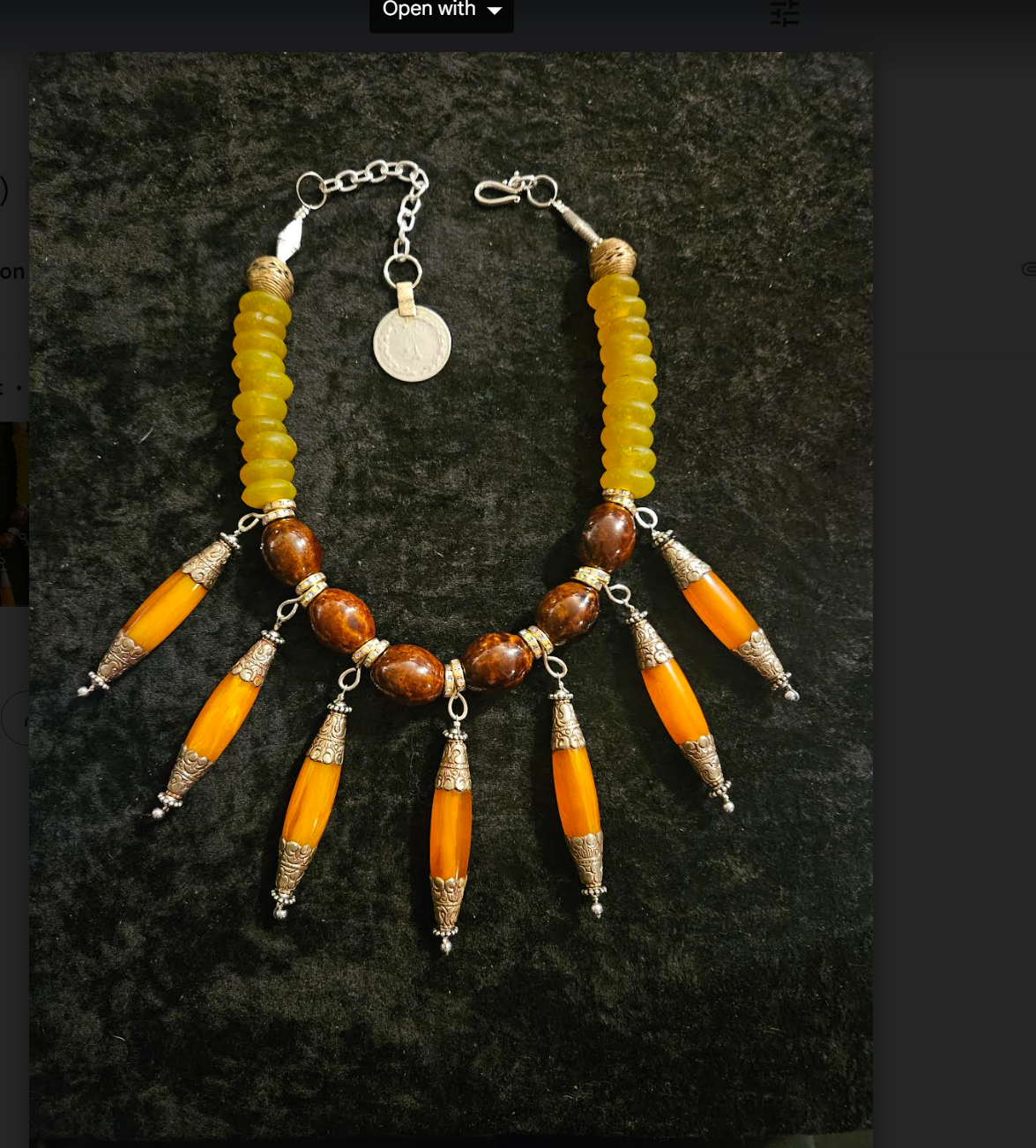 Brown Yellow & Orange Beaded Tribal Statement Necklace with Ornate Tibetan Resin Dangles - Exotic Autumn Neck Candy - Kat Kouture Jewelry