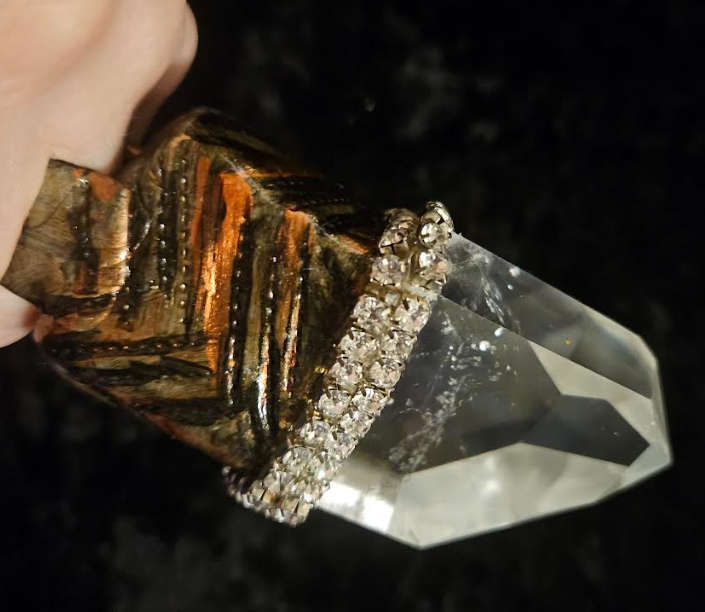 Quartz Point Ring Faceted Polished Quartz Point Sculpted Ring Size 7, Modern Art Deco ...
