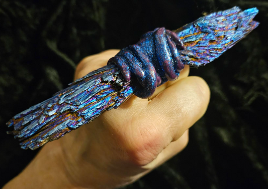 Rainbow Kyanite Cuff & Adjustable Ring Set - Editorial Photo Shoot