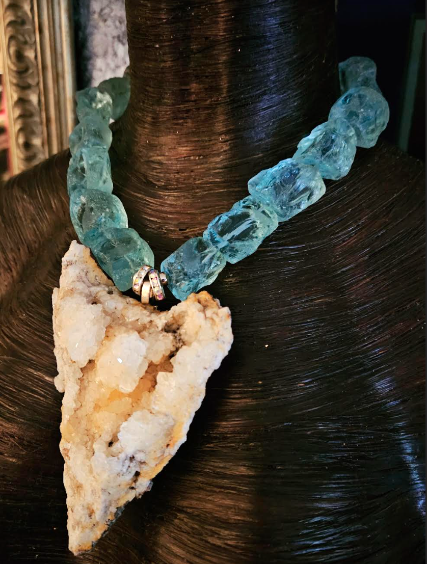 Petite Aquamarine Necklace | Magpie Jewellery