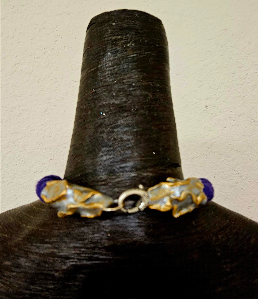 Rough Amethyst Luxury Baroque Sculpted Rope Pendant, Purple Crystal Unisex Amulet, Showstopper Gemstone Talisman, Rocker Chic Jewelry