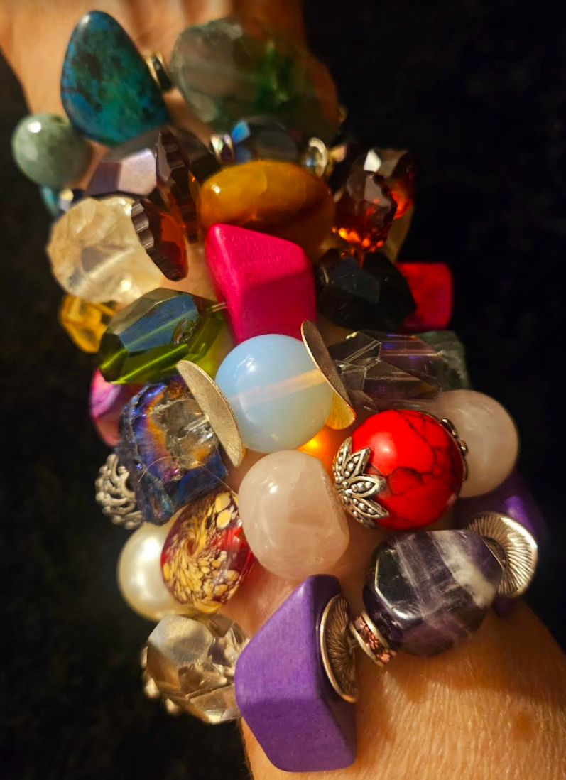 Stackable Beaded Stretch Bracelets - Iris Apfel Wrist Candy Inspiration - Kat Kouture Jewelry - Colorful Arm Candy