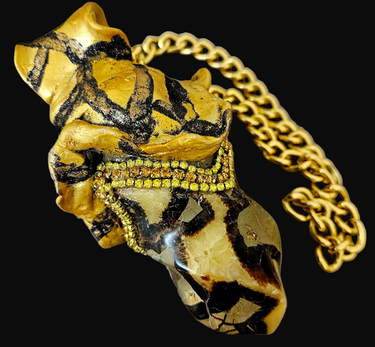 Septarian Flame Sculpted Talisman - Masculine Unisex Style