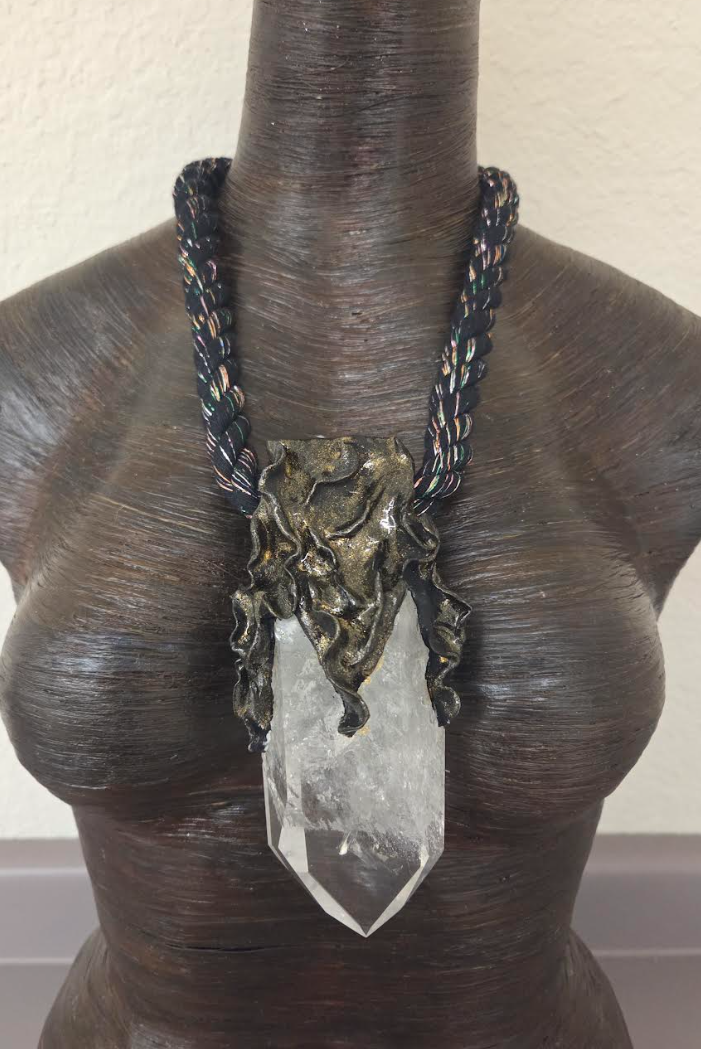 Sculpted Quartz Statement Pendant - Adina Mills Style