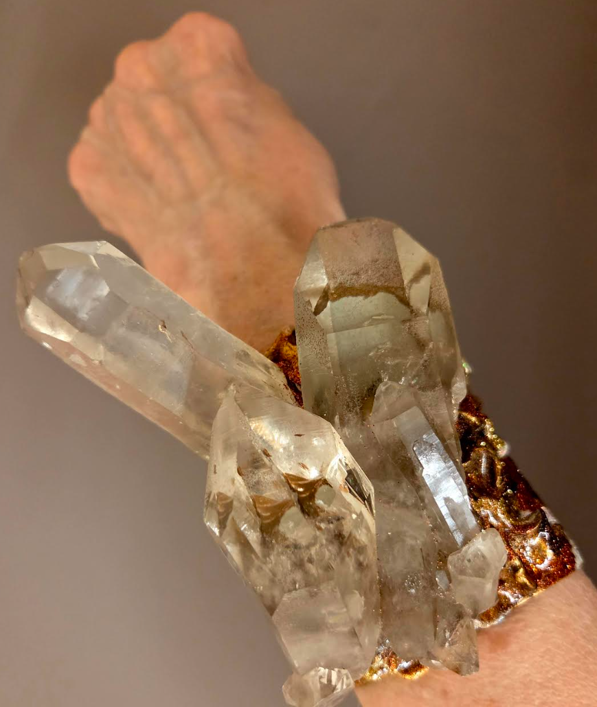 Gemmy Quartz Cluster Statement Cuff - Award Shows OOAK
