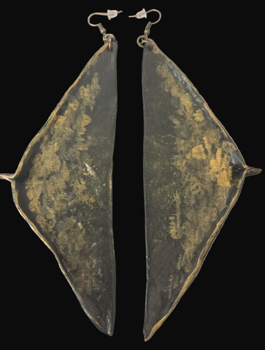 Blackened Gild Triangular Wing Shoulder Dusters - Avant Garde