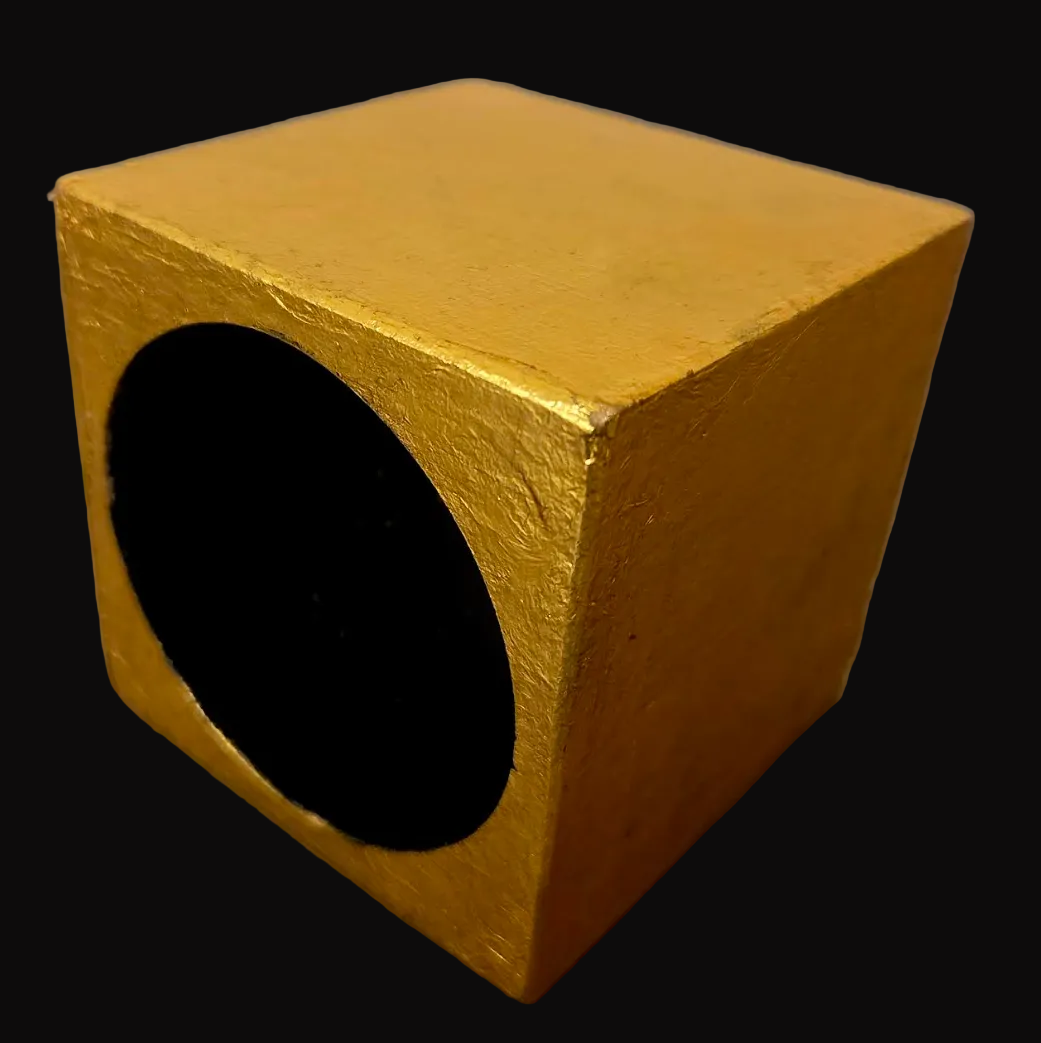 XL Metallic Gold Leaf Cube Statement Cuff for PLUS Women - MONIES Style