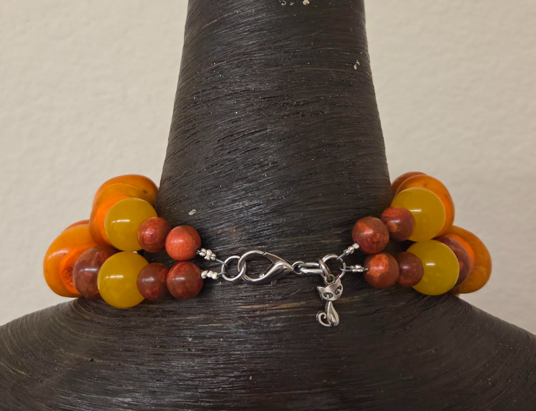 Tibetan African Ethnic Exotic Beaded Statement Necklace