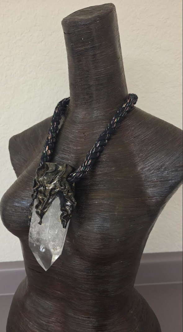 Sculpted Quartz Statement Pendant - Adina Mills Style