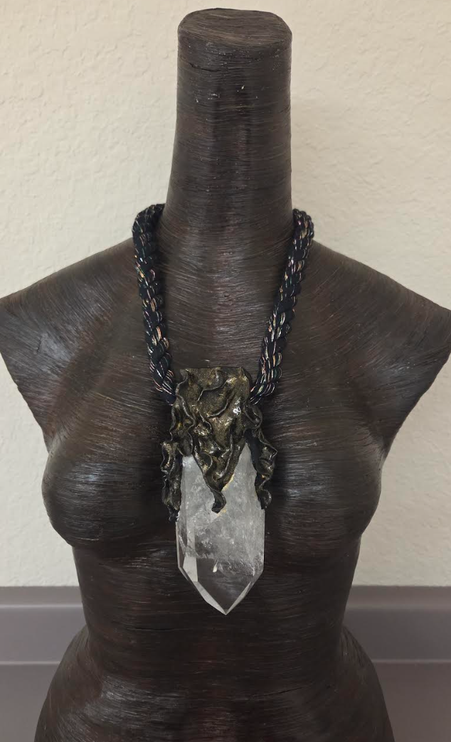 Sculpted Quartz Statement Pendant - Adina Mills Style