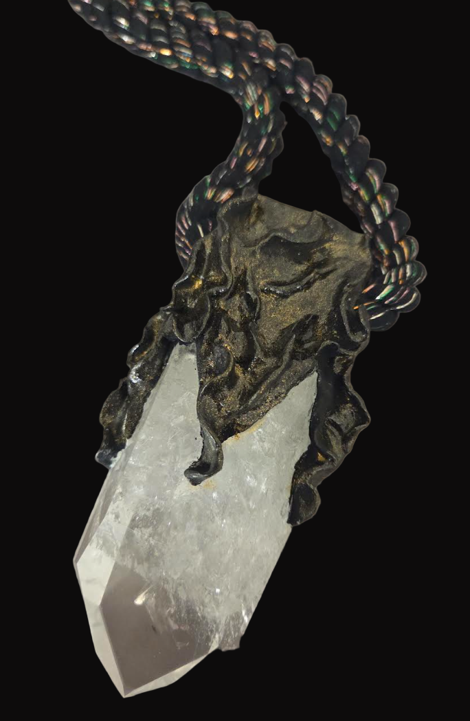 Sculpted Quartz Statement Pendant - Adina Mills Style