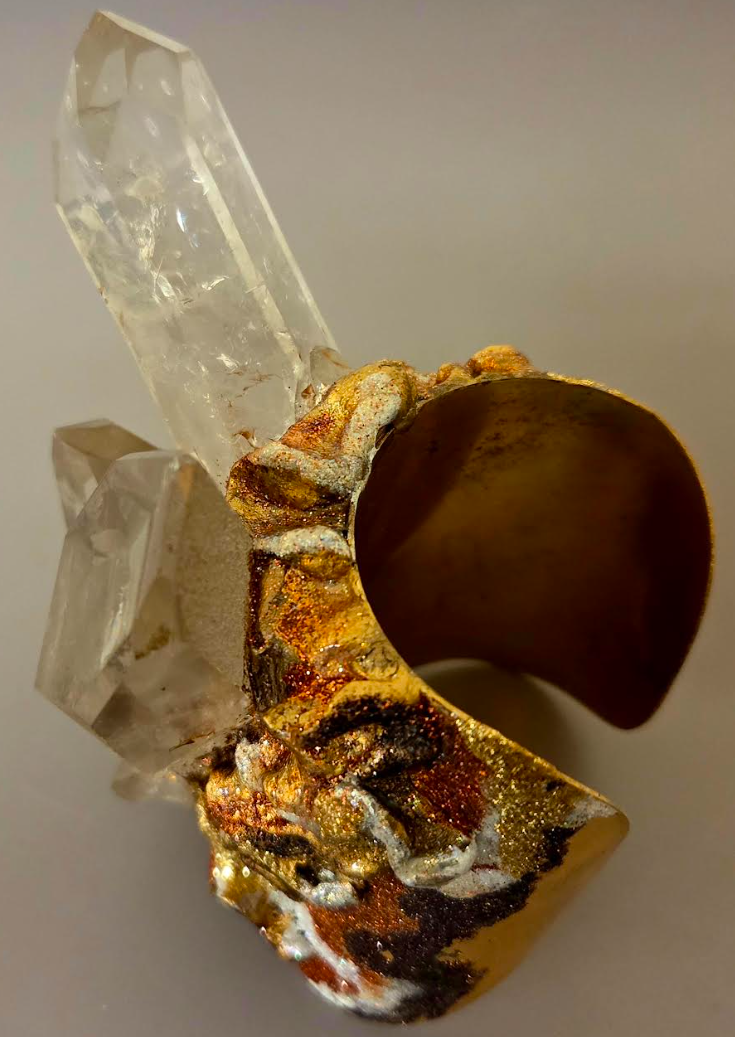 Gemmy Quartz Cluster Statement Cuff - Award Shows OOAK
